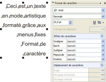 Corel Draw X3 texte artistique